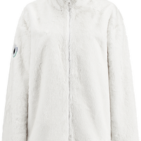 HOTSUIT 冬季厚实保暖女式外套亲肤柔软开襟上衣休闲百搭绒面立领外套女