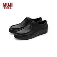 無印良品 MUJI男式 不易疲劳 皮质袋鼠鞋（男士）鞋子 男鞋 EIA31A4A 黑色 26