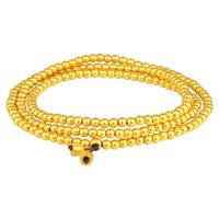 老庙黄金 古韵金好运莲莲系列 1114700013 经典足金手链 52cm 17.73g