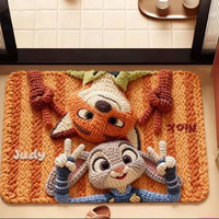 1 硅藻泥 疯狂动物城 朱迪尼克 地垫 40cm*60cm 卡通仿编织