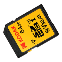 KODAK柯达SD存储卡V30内存卡高速数码单反相机高清4k闪存卡 标配+【二合一读卡器】USB2.0 64GB