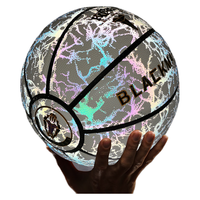 BLACKMANBABLACK MANBA/黑曼巴篮球纪念款发光反光礼物7号比赛专用防滑吸湿 黑曼巴潮