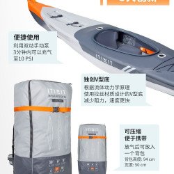 迪卡侬 ITIWIT皮划艇进博会X500充气船单人充气船划桨OVKK