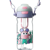 babycare 儿童水杯二合一户外运动吸管杯 600mL