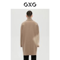 GXG 男装极简系列卡其色简约长大衣冬季GD1261220J