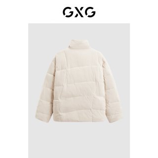 GXG男装 时尚宽松休闲保暖通勤立领棉衣短款棉服夹克外套