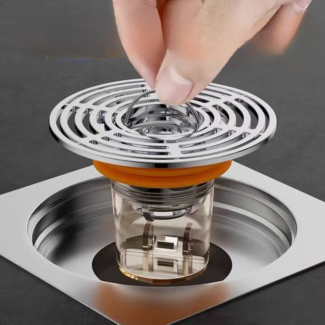 米良品 提盖拆卸式防臭磁吸地漏