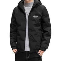 JEEP SPIRIT 吉普棉服男秋冬季加厚棉衣外套面包服夹克连帽防风保暖休闲百搭 豆绿 2XL （135斤-150斤）