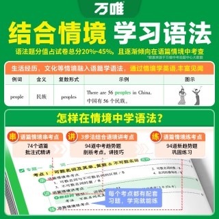 万唯教育 2025中考英语语法全解专项训练 初中七八九年级