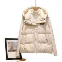 鸭鸭羽绒服鸭鸭（YAYA）羽绒马甲女外穿冬男女同款连帽马夹背心羽绒服外套 黑色 L