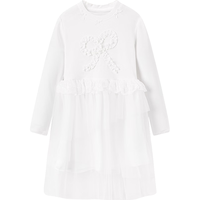 Mini Peace MiniPeace太平鸟童装春新女童连衣裙FBFAG1351 亮白 110