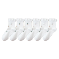 恒源祥女士月子袜100%纯棉孕妇产后松口袜中筒袜高弹春秋舒适透气袜子女