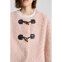 LILY2025冬减龄圆领牛角扣圈圈毛气质休闲通勤毛绒外套女短款