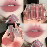 伪素颜日系口红女哑光奶茶豆沙裸色系平价唇釉泥小众品牌唇彩 03#水晶管口红(原咖色)