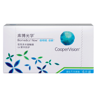 库博 倍明视 倍新 月抛透明隐形眼镜 6片 750度