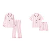 tbh野兽派家居Hello Kitty天丝棉家居服套装四季可外穿条纹睡衣女