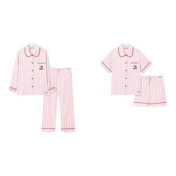 野兽派 Hello Kitty 天丝棉条纹家居服套装