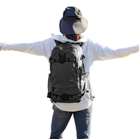 山木摄影包18L黑色双肩背包防水耐磨专业数码微单反相机包户外登山旅行大容量男女侧开减重减压摄影包