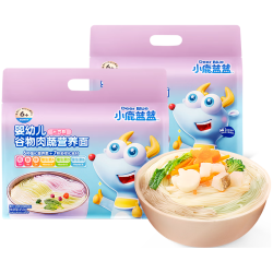 小鹿蓝蓝 婴幼儿谷物肉蔬营养面宝宝辅食面条加钙加锌6个月以上宝宝面450g 元气款*2