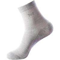 Miiow 猫人 袜子男纯棉吸汗防臭网眼透气四季薄款男士商务黑色中长筒袜男