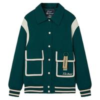 TeenieWeenie小熊奥莱春季学院风时髦撞色休闲外套暗绿色上衣女装