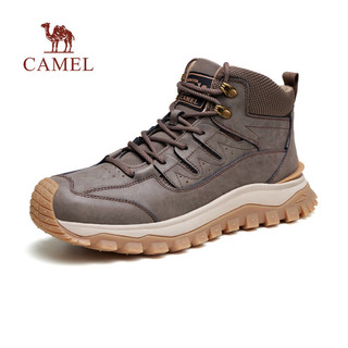骆驼（CAMEL）户外男鞋2025秋季新款中高帮运动鞋休闲徒步登山工装靴男会员 G13W342118 黑色 44