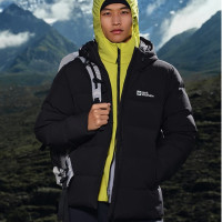 保暖服饰：Jack Wolfskin GAPPONPLATZ 男款连帽羽绒服 700蓬鸭绒 A66105