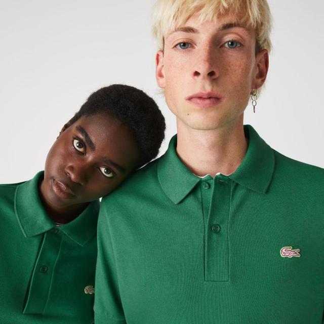 LACOSTE 法国鳄鱼 男女同款 商务休闲宽松短袖POLO衫