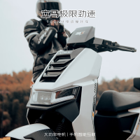 立马电动车 立马电动摩托车极限劲速109KM长续航电动车72v38ah铅酸电池1500W电机前后碟刹 素雅白