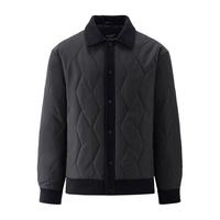 佐丹奴棉衣外套男秋冬波浪纹棉服撞色灯芯绒翻领夹克13075642