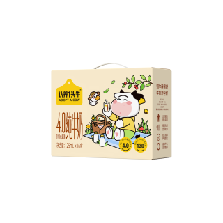 认养一头牛 4.0g蛋白纯牛奶125ml 16盒原生高钙儿童牛奶 中秋礼盒送礼 7月产 125ml