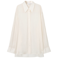 伊芙丽（eifini）蒋欣代言温柔优雅轻薄飘逸感气质高级感通勤衬衫 米白 XL (170) 140-160斤
