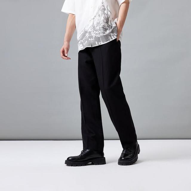 杰克琼斯 秋男裤子男宽松刺绣休闲百搭舒适日常休闲裤男装长裤