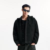 JACK&JONES/杰克琼斯 宽松 男士牛仔夹克 可拆卸连帽