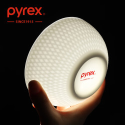 Pyrex 康宁 纯白骨瓷碗 康宁浮雕饭碗