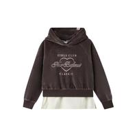 New Balance 【两件套】NB童装女童春秋季天鹅绒卫衣长裤假两件套装