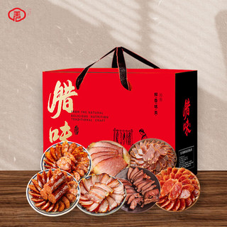 羌蜀味 四川烟熏五花腊肉 四川特产腊味四川麻辣香肠 可选年货礼盒装 6斤香肠礼盒装