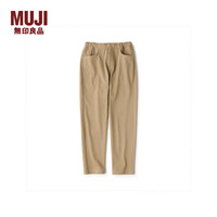無印良品 MUJI 大童 针织斜纹 锥形裤 儿童童装 米色