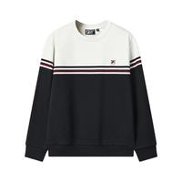 FILA 斐乐男子套头卫衣2025冬时尚休闲舒适纯棉针织上衣 匀乳白-IV 175/96A/L