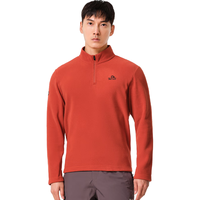 伯希和 Polartec抓绒衣男户外防风保暖摇粒绒打底衫外套  绯影红 | 保暖不掉绒 L