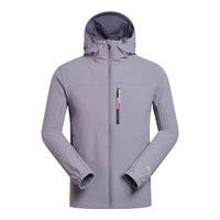 萨洛蒙 男款 户外运动休闲透气防泼水软壳外套 ERGON PRO SOFTSHELL JKT 紫灰色 C30109 L