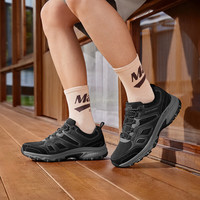 斯凯奇【岚霖系列】男鞋秋城市户外鞋运动鞋耐磨抓地登山鞋徒步鞋 黑色/炭灰色/BKCC 41