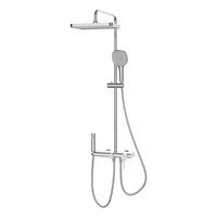 九牧（JOMOO）小牧卫浴自动除垢大置物超大雨幕置物台增压花洒淋浴器4100 4100镀铬-自动除垢 超大雨幕 大置物台