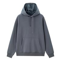 佐丹奴抓绒衣男加绒保暖休闲帽衫男生袋鼠兜连帽套头卫衣13024854