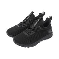 量橙户外防水鞋男款2025新款黑武士专业防水防滑一脚蹬运动鞋户外鞋女 HWS01纯色黑色