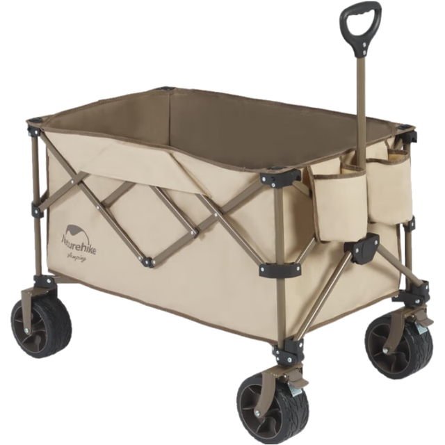 挪客户外 露营野营车 聚拢收纳 186L 有刹车 栗棕色