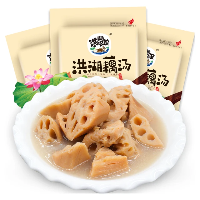 洪湖农家  洪湖藕汤900g 湖北特产粉藕汤藕 加热即食新鲜莲藕汤
