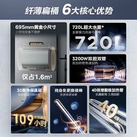 美的玲珑超薄双胆扁桶电热水器家用速热3300W一级能效镁棒免换D5