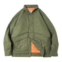 马登 MADEN工装 复古飞行员夹克加厚保暖棉服口袋外套棉服男冬季 军绿色