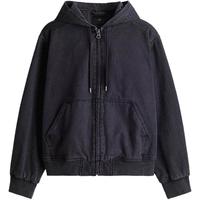 H&M HM男装女装夹克冬季工装巴恩风底特律抽绳连帽拉链外套1230711